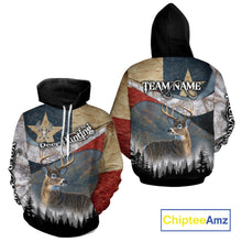 Load image into Gallery viewer, Deer Hunting Shirt-Personalized Texas Flag Camo Snow, Best Gifts for Deer Hunters NHT29