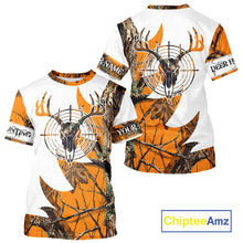Load image into Gallery viewer, Custom Deer Skull Hunting Shirt 3D All Over Print Camo &amp; Personalized Name, Gilfs for Hunter NHT31