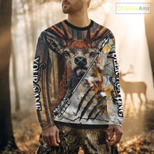 Load image into Gallery viewer, Whitetails Deer Hunting Shirt Custom Name Beautiful Camo Autumn Leaves For Deer Hunters NHT37