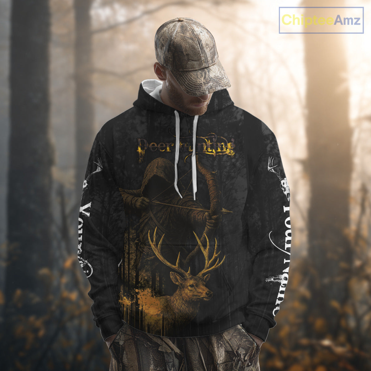 Best Deer Hunting Shirt Black Camo Grim Reaper Custom Name Best Gift Ideas For Hunter NHT20