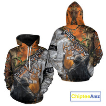 Load image into Gallery viewer, Deer Hunting 3D Shirt All-Over Print Orange White Tree Camo Deer Buck Grim Reaper For Hunters NHT23