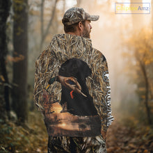 Load image into Gallery viewer, Duck Hunting Shirt Camo with Labrador Retriever Black 3D All Over Printing Shirts for Men NHT95