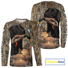 Load image into Gallery viewer, Duck Hunting Shirt Camo with Labrador Retriever Black 3D All Over Printing Shirts for Men NHT95