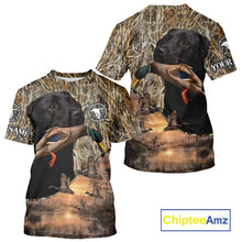 Load image into Gallery viewer, Duck Hunting Shirt Camo with Labrador Retriever Black 3D All Over Printing Shirts for Men NHT95