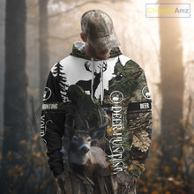 Load image into Gallery viewer, Deer Hunting 3D Shirt All-Over Print with Deer Buck, Grim Reaper Camouflage For Deer Hunters NHT24