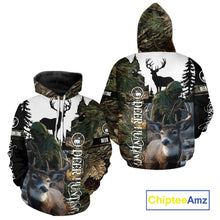 Load image into Gallery viewer, Deer Hunting 3D Shirt All-Over Print with Deer Buck, Grim Reaper Camouflage For Deer Hunters NHT24
