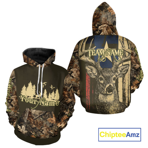 Deer hunting Shirt  3D All Over Print With Texas Flag & Forest Camo Best Gift For Hunter NHT30
