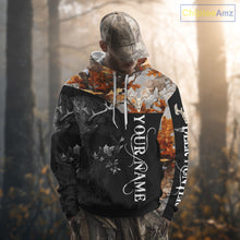 Load image into Gallery viewer, Custom Black Orange Forest Camo Deer Hunting Shirt For Men | 3D Full Print Hunting Clothes NHT58