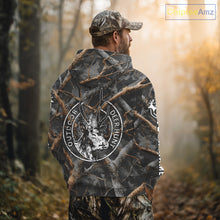 Load image into Gallery viewer, Deer Hunting Grey Camo 3D Shirts with Antler Skull Graphic, Funny Hunting Outfit for Hunters NBT71