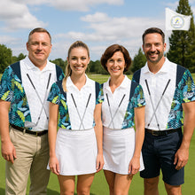 Load image into Gallery viewer, Personalized Green Tropical Plants Pattern Mens Golf Polo Shirts Custom Mens Golf Tops NHT689