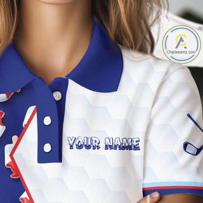 Custom Popsicle Pattern Womens Golf Polo, Personalized Summer Sweet Golf Shirt, Custom Golf Jersey, Familly Team Shirt NHT698