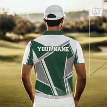 Load image into Gallery viewer, Green Mens Golf Polo Shirt Custom Golf Shirts For Team Personalized Golf Gifts NHT721