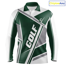 Load image into Gallery viewer, Green Mens Golf Polo Shirt Custom Golf Shirts For Team Personalized Golf Gifts NHT721