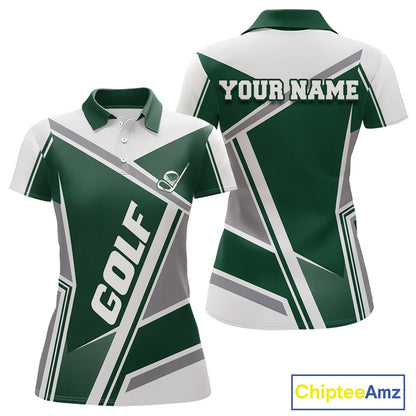 Green Womens Golf Polo Shirt Custom Golf Shirts For Team Personalized Golf Gifts NHT721