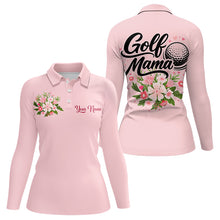 Load image into Gallery viewer, Pink Golf Mama Womens Polo Shirt, Funny Golf Mom Shirt, Mothers Day Gift For Golf Lover Mom, Ladies Golf Polo NHT749