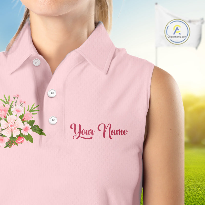 Pink Golf Mama Womens Polo Shirt, Funny Golf Mom Shirt, Mothers Day Gift For Golf Lover Mom, Ladies Golf Polo NHT749