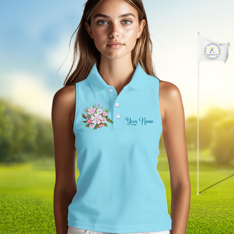 Blue Golf Mama Womens Polo Shirt, Funny Golf Mom Shirt, Mothers Day Gift For Golf Lover Mom, Ladies Golf Polo NHT750