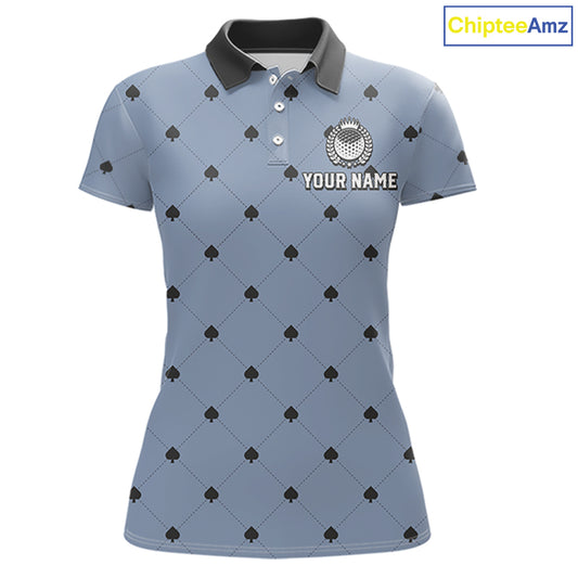 Personalized Womens Golf Jersey Spade Argyle Pattern, Performance Sportswear Golf Polo Shirt NHT755