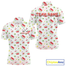 Load image into Gallery viewer, Funny Watermelon Pattern Mens Polo Shirt, Long Sleeve Golf Polo Shirt Custom Watermelon Pattern Team Golf Top NHT757