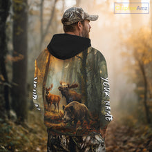 Load image into Gallery viewer, Custom Deer Moose Boar Hunting Personalized Name Hunter Gift  3D Forest Animal Shirt NHT1241