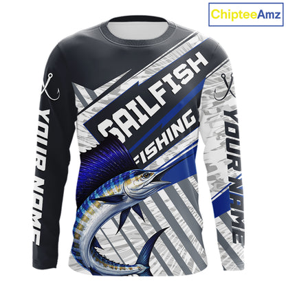 Personalized Sailfish Fishing Jerseys For Fishing Team, Sailfish Fishing Shirts Long Sleeve NHT920