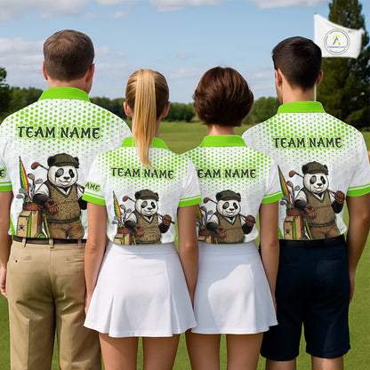 Personalized Vintage Panda Golf Polo, Performance Golf Jersey For Womens NHT957