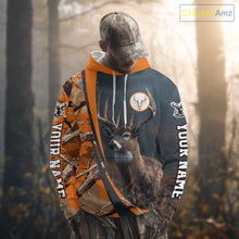 Load image into Gallery viewer, Whitetail Deer Hunting Big Game Camo Orange Custom Name 3D All Over Print Shirts NHT266