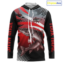 Load image into Gallery viewer, Custom Pike Long Sleeve Performance Fishing Shirts, Pike Fishing Shirt For Men NHT443