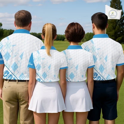 Personalized Womens Golf Shirt Argyle Style – Custom Name Polo, Gift For Mom, Golfer Gift Idea NHT671