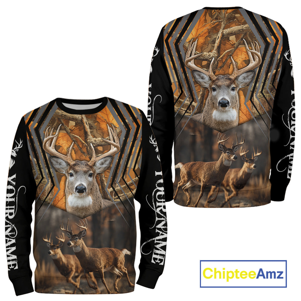 Whitetail Deer Forest Camo Hoodie – 3D All Over Print for Hunters NHT333