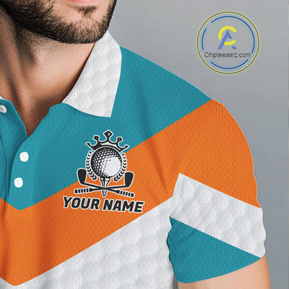Personalized Cool Rooster With Sunglasses Golf Polo - Custom Name Funny Chicken Golf Shirt NHT954