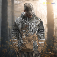 Load image into Gallery viewer, Whitetail Deer Hunting Big Game Shirt 3D All Over Print, Snow Winter Camo, Gift For Hunters NHT173