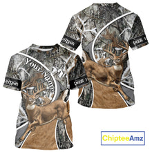 Load image into Gallery viewer, Whitetail Deer Hunting Big Game Shirt 3D All Over Print, Snow Winter Camo, Gift For Hunters NHT173