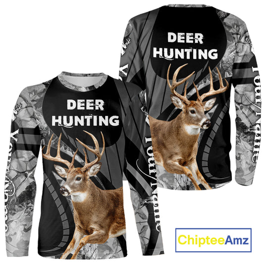 Deer Buck Custom Name 3D All Over Printed Shirts, Hunting Hoodie For Men NHT350