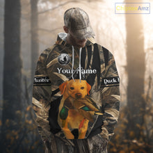 Load image into Gallery viewer, Duck Hunting Camo Shirt With Yellow Lab For Duck Hunter - Best Duck Hunting Gifts NHT227