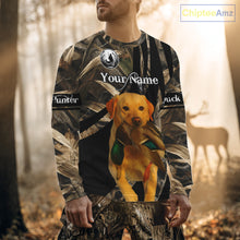 Load image into Gallery viewer, Duck Hunting Camo Shirt With Yellow Lab For Duck Hunter - Best Duck Hunting Gifts NHT227