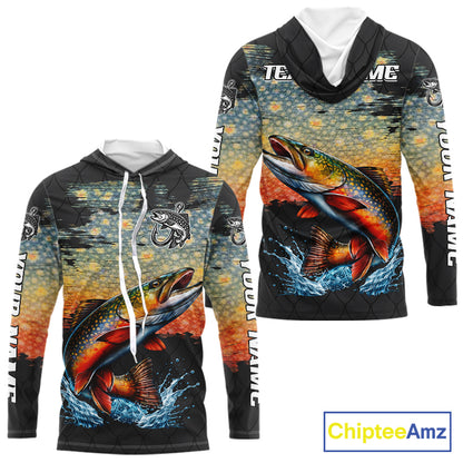 Brook Trout Fishing Shirt Long Sleeve Custom Fishing Jerseys, Trout Fishing Shirts NHT417