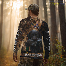Load image into Gallery viewer, Duck Hunting with Black Lab Custom Name 3D All Over Print Shirt, Lab Dog Hunting Gifts NHT127