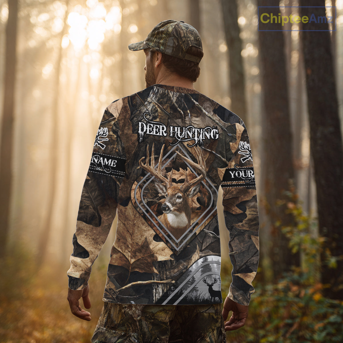 Personalized Deer Hunting Camouflage Pattern Hunter Gift, Deer Hunting Season Shirt NHT306