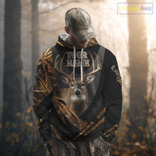 Load image into Gallery viewer, Deer Hunting Shirt Black Camo Brown 3D Custom Name, Season Deer Hunting, Deer Hunting Gift NHT139