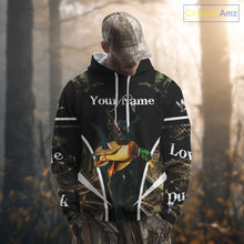 Load image into Gallery viewer, Duck Hunting With Black Lab Custom Name 3D All Over Print Shirt, Duck Hunting Shirt NHT145