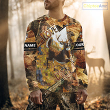 Load image into Gallery viewer, Whitetail Deer Hunting Shirt Personalized 3D All Over Print Autumn Camo Hunting Clothes NHT155