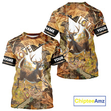 Load image into Gallery viewer, Whitetail Deer Hunting Shirt Personalized 3D All Over Print Autumn Camo Hunting Clothes NHT155