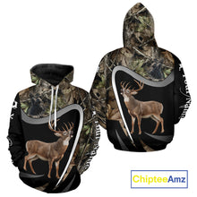 Load image into Gallery viewer, Grim Reaper Deer Hunting Shirt – Black Forest Camo 3D All Over Print for Whitetail Hunters NHT175