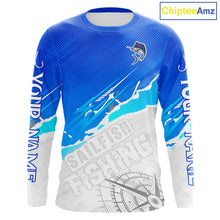 Load image into Gallery viewer, Sailfish Fishing Custom Fishing Shirts Long Sleeve For Men, Sailfish Saltwater Fishing Shirt NHT644