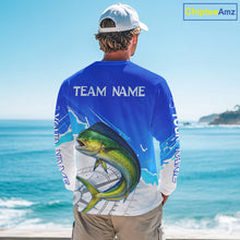Load image into Gallery viewer, Mahi Mahi( Dorado) Fishing Custom Fishing Shirts Long Sleeve For Men, Mahi Mahi Saltwater Fishing Shirt NHT646