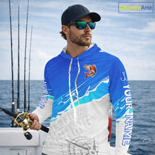 Load image into Gallery viewer, Redfish Fishing Custom Hooded Fishing Shirts Long Sleeve For Men, Redfish Saltwater Fishing Shirt NHT647