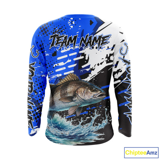 Personalized Black Drum Fishing Jerseys For Fishing Team, Tournament Fishing Shirts NHT448