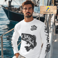 Load image into Gallery viewer, White Bass Fishing Tattoo Custom Fishing Shirts, Bass Fishing Shirts Long Sleeve NBT451
