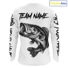 Load image into Gallery viewer, White Bass Fishing Tattoo Custom Fishing Shirts, Bass Fishing Shirts Long Sleeve NBT451
